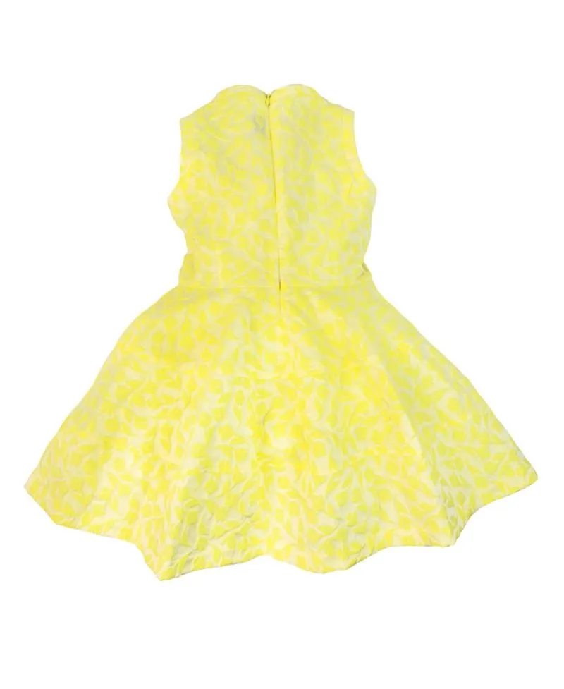 Vestido Simonetta Niña Amarillo Detalle Perlas