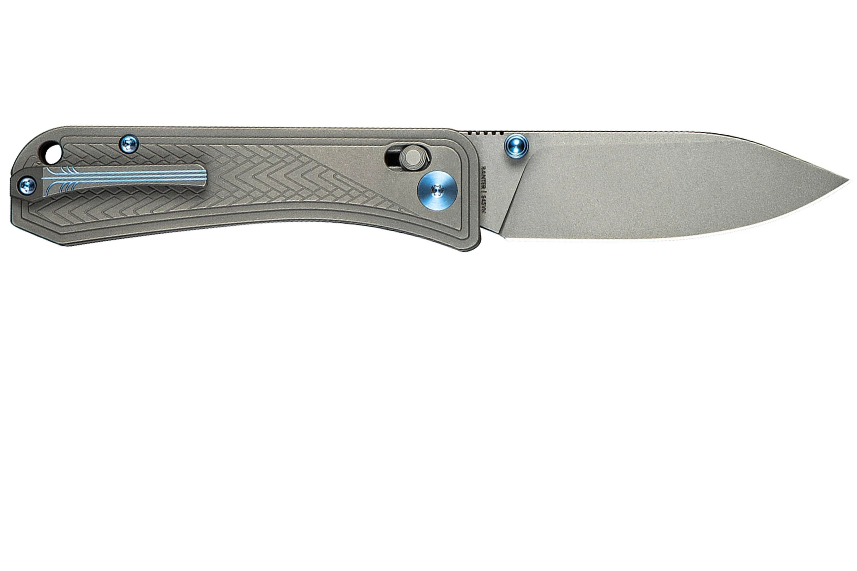 WE KNIFE BOUGIE BANTER WE240092 GRAY STONEWASHED GRAY TITANIUM, NAVAJA, BEN PETERSEN DESIGN