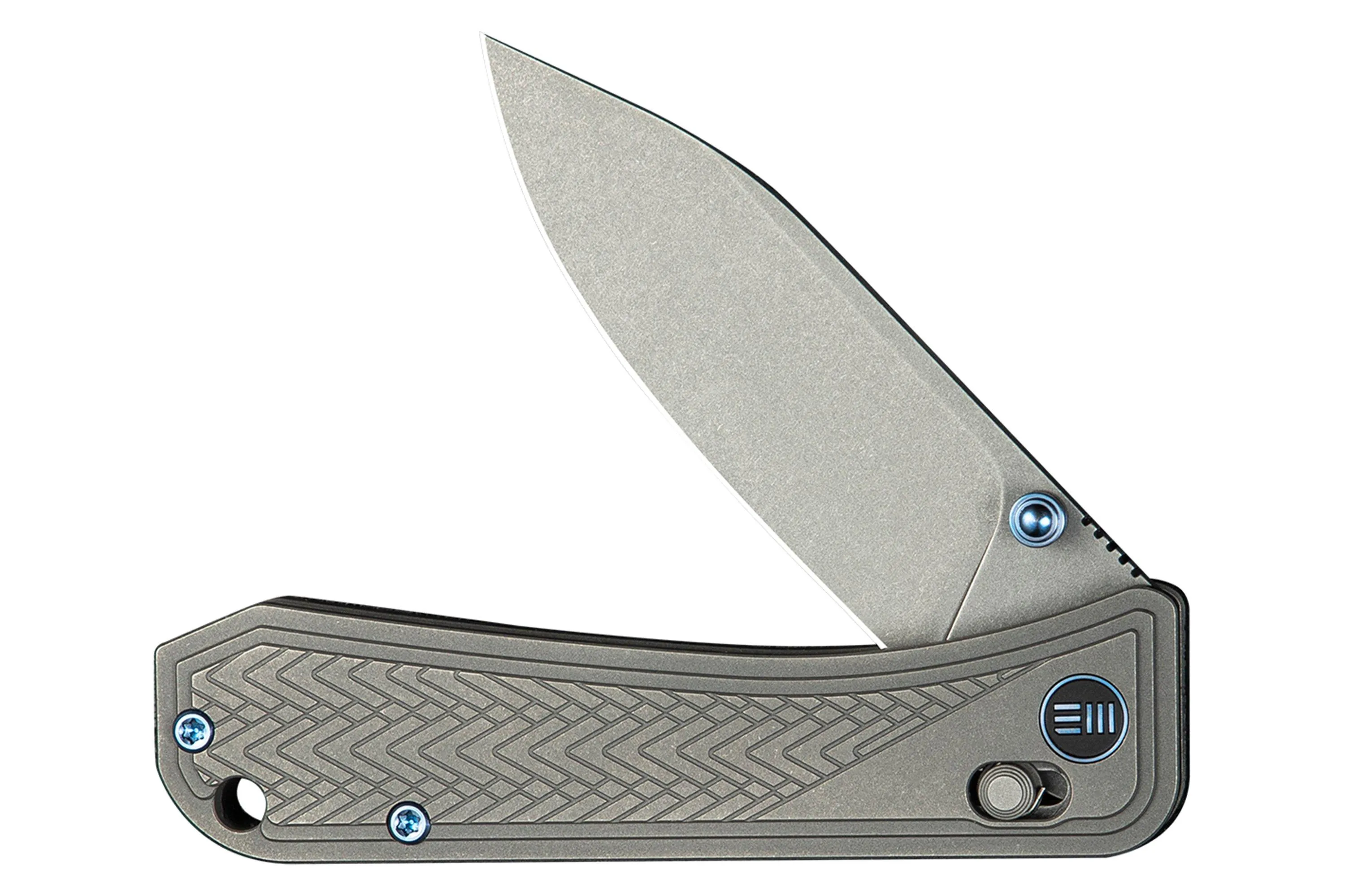 WE KNIFE BOUGIE BANTER WE240092 GRAY STONEWASHED GRAY TITANIUM, NAVAJA, BEN PETERSEN DESIGN