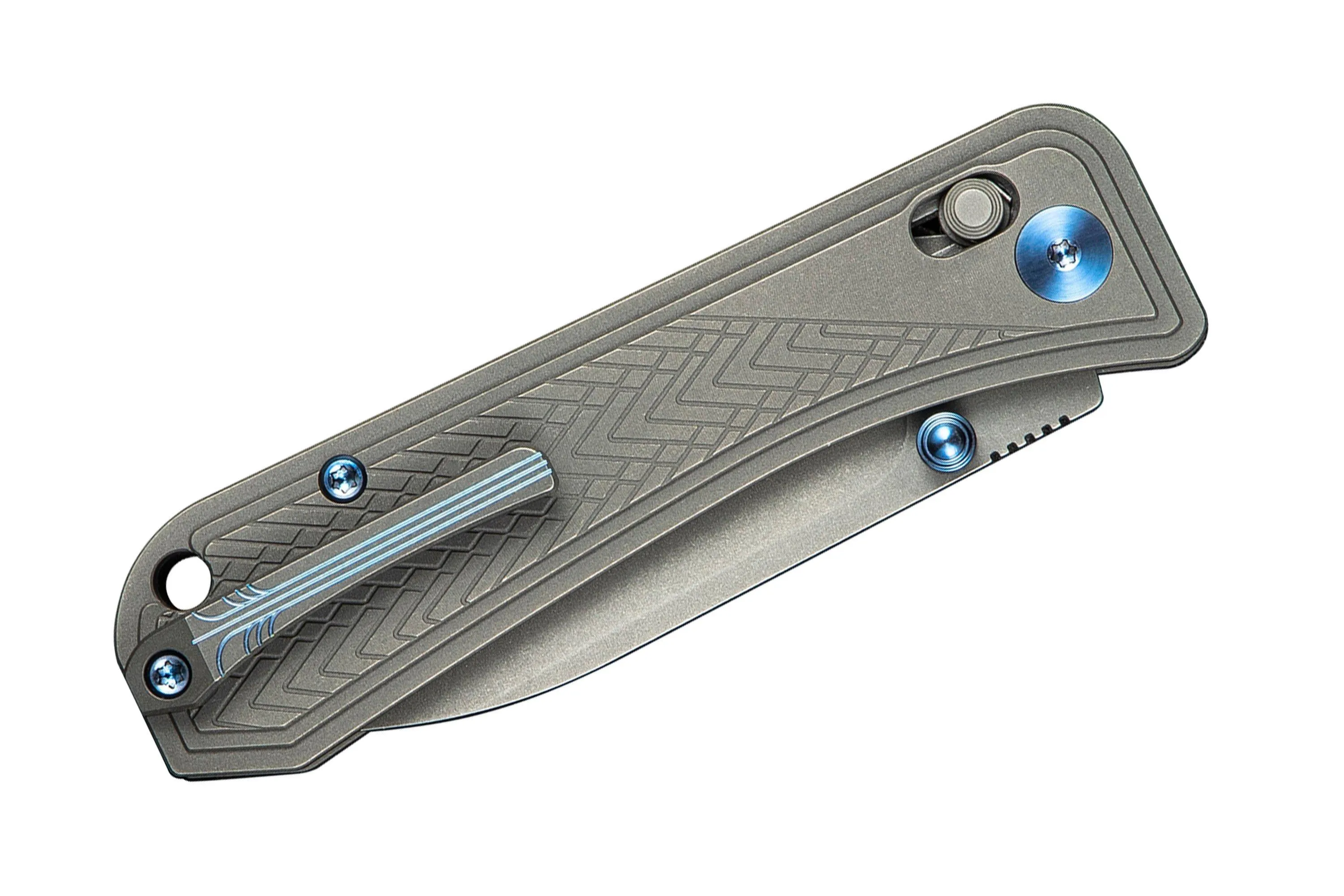 WE KNIFE BOUGIE BANTER WE240092 GRAY STONEWASHED GRAY TITANIUM, NAVAJA, BEN PETERSEN DESIGN