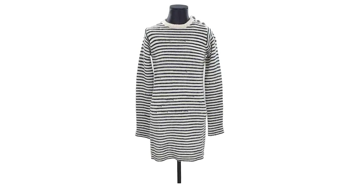 Zadig & Voltaire Vestido de lana Blanco 