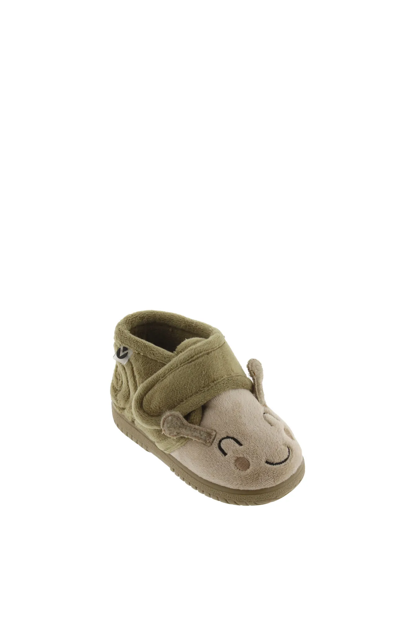 Zapatilla de casa con detalle caracol