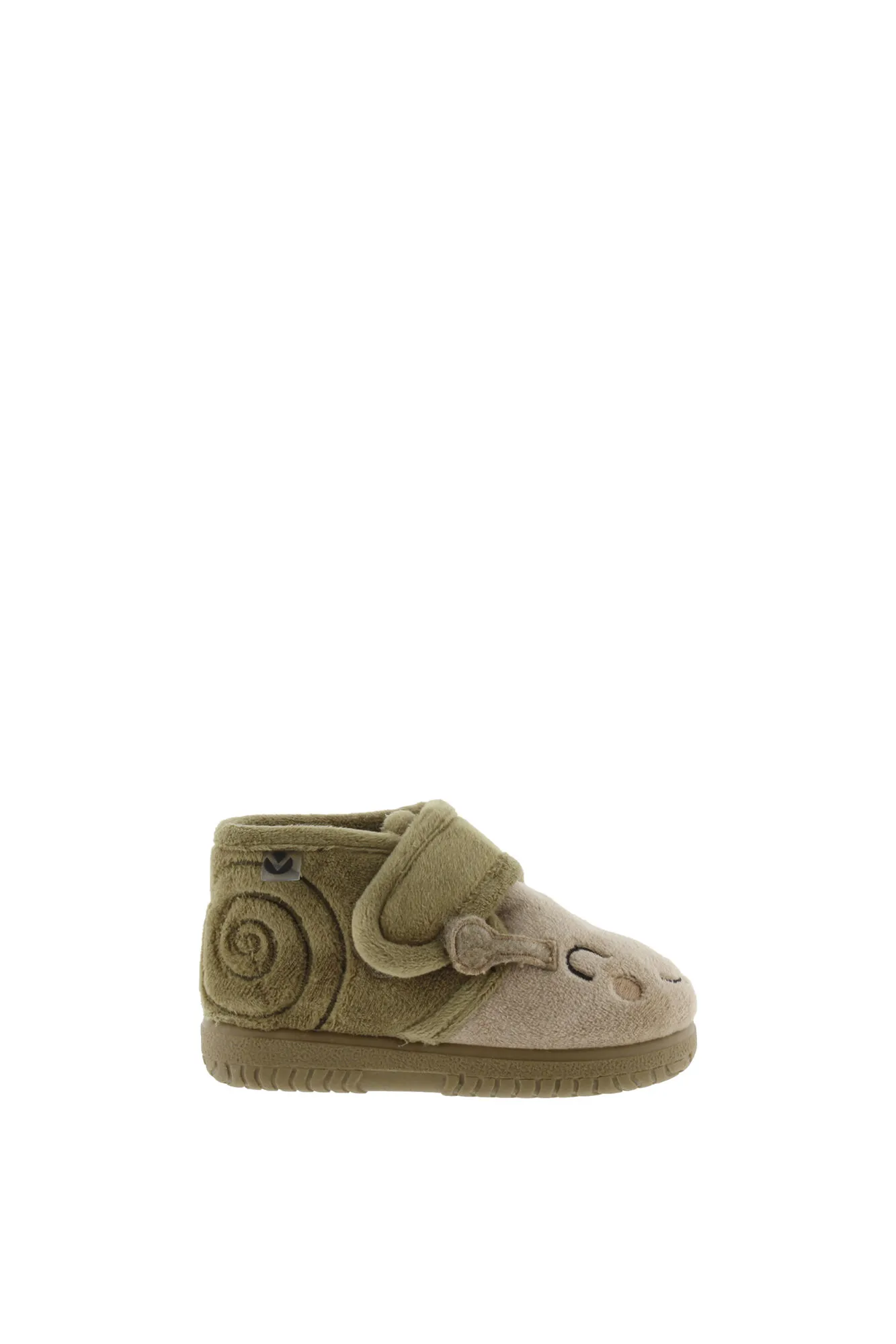 Zapatilla de casa con detalle caracol