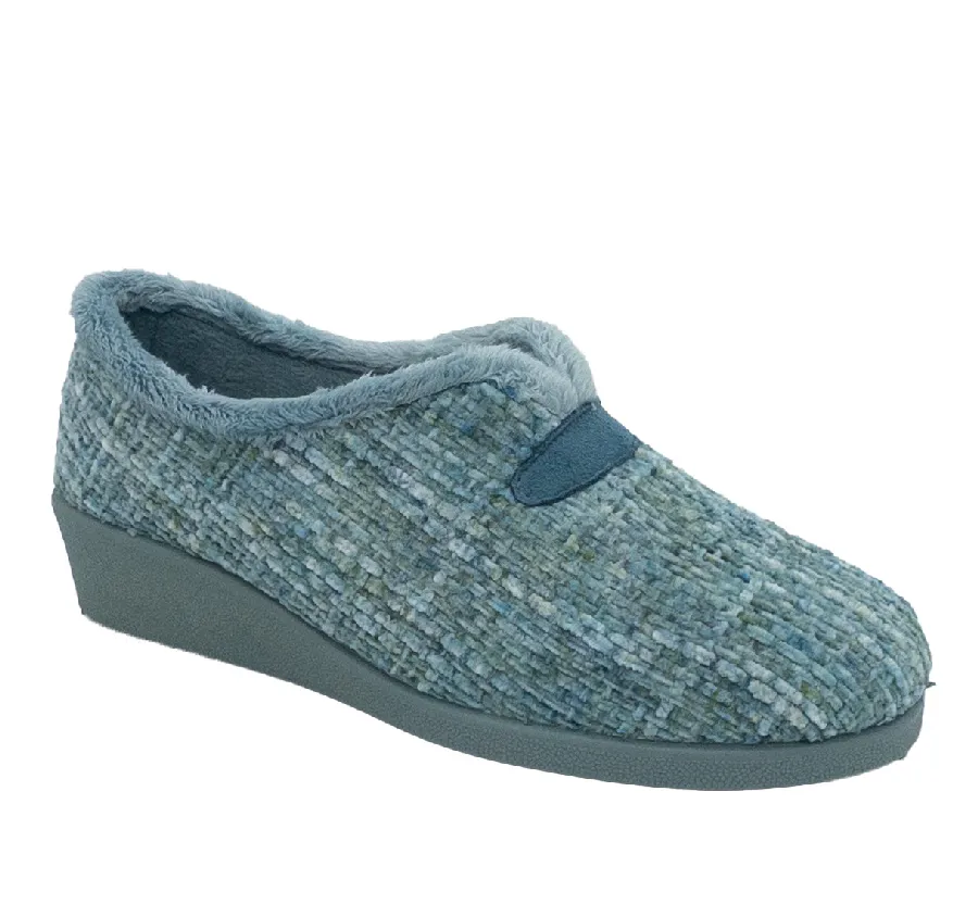 ZAPATILLA GARZÓN 1325.566 PANTUFLA CASA DE MUJER CÓMODA COPETE ABERTURA TOPPINGS TURQUESA 27963