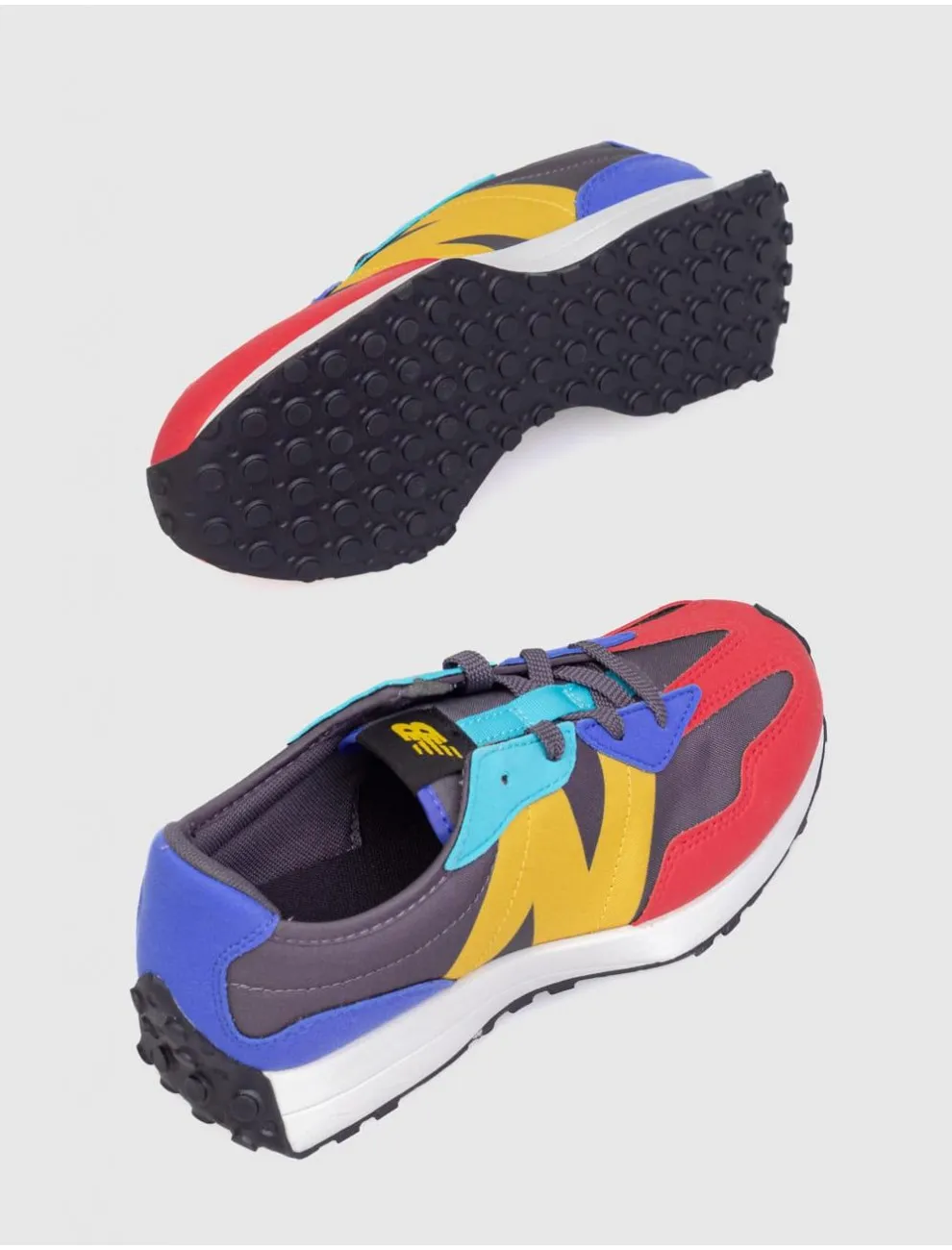 Zapatilla New Balance Gs327 Multi/rojo