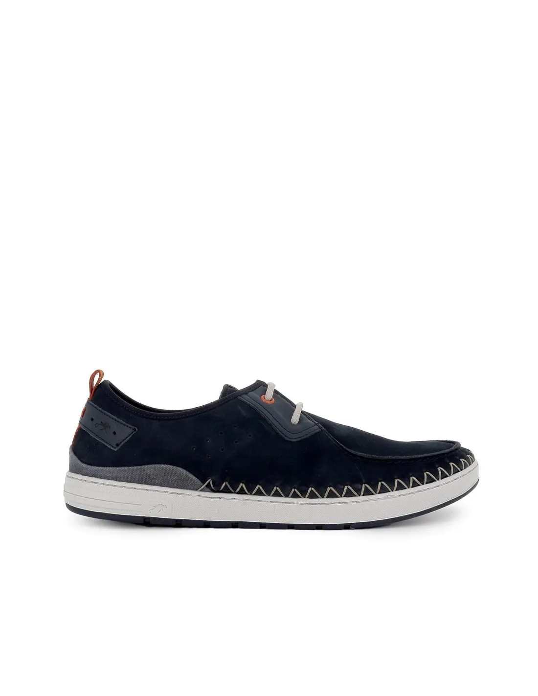 Zapato de cordones diario piel nobuck hombre azul Fluchos