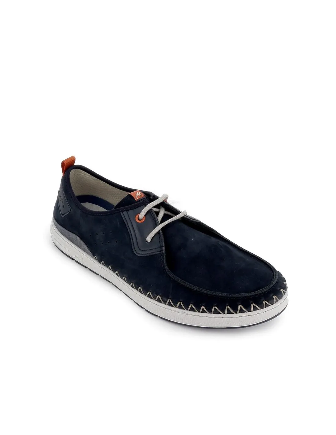 Zapato de cordones diario piel nobuck hombre azul Fluchos