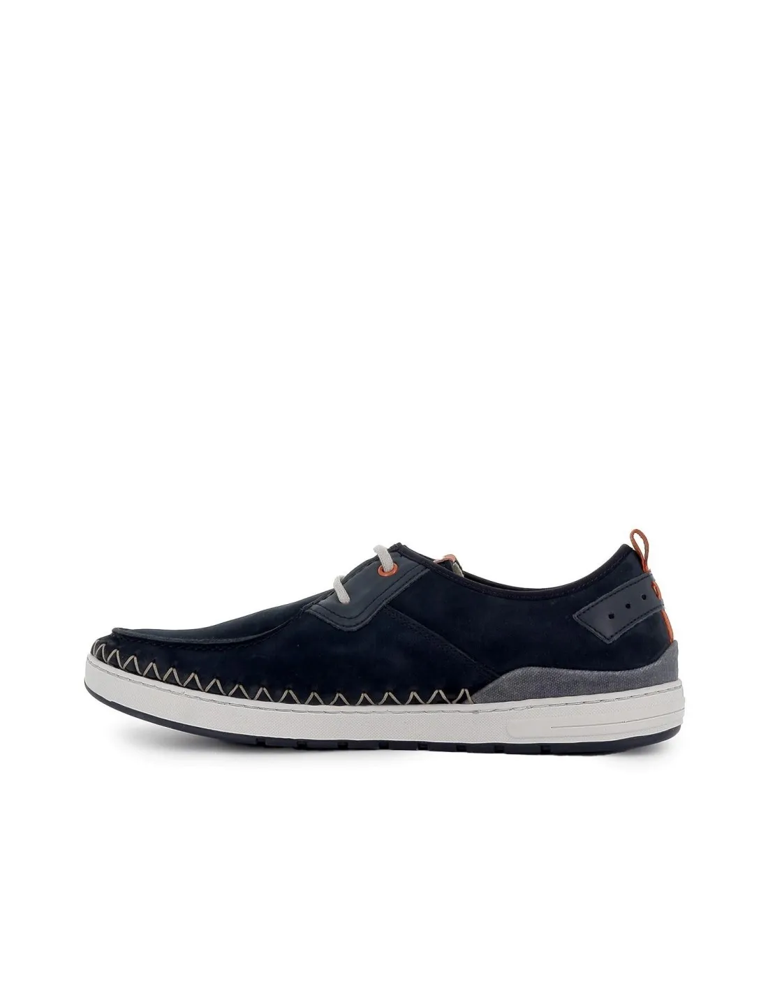 Zapato de cordones diario piel nobuck hombre azul Fluchos