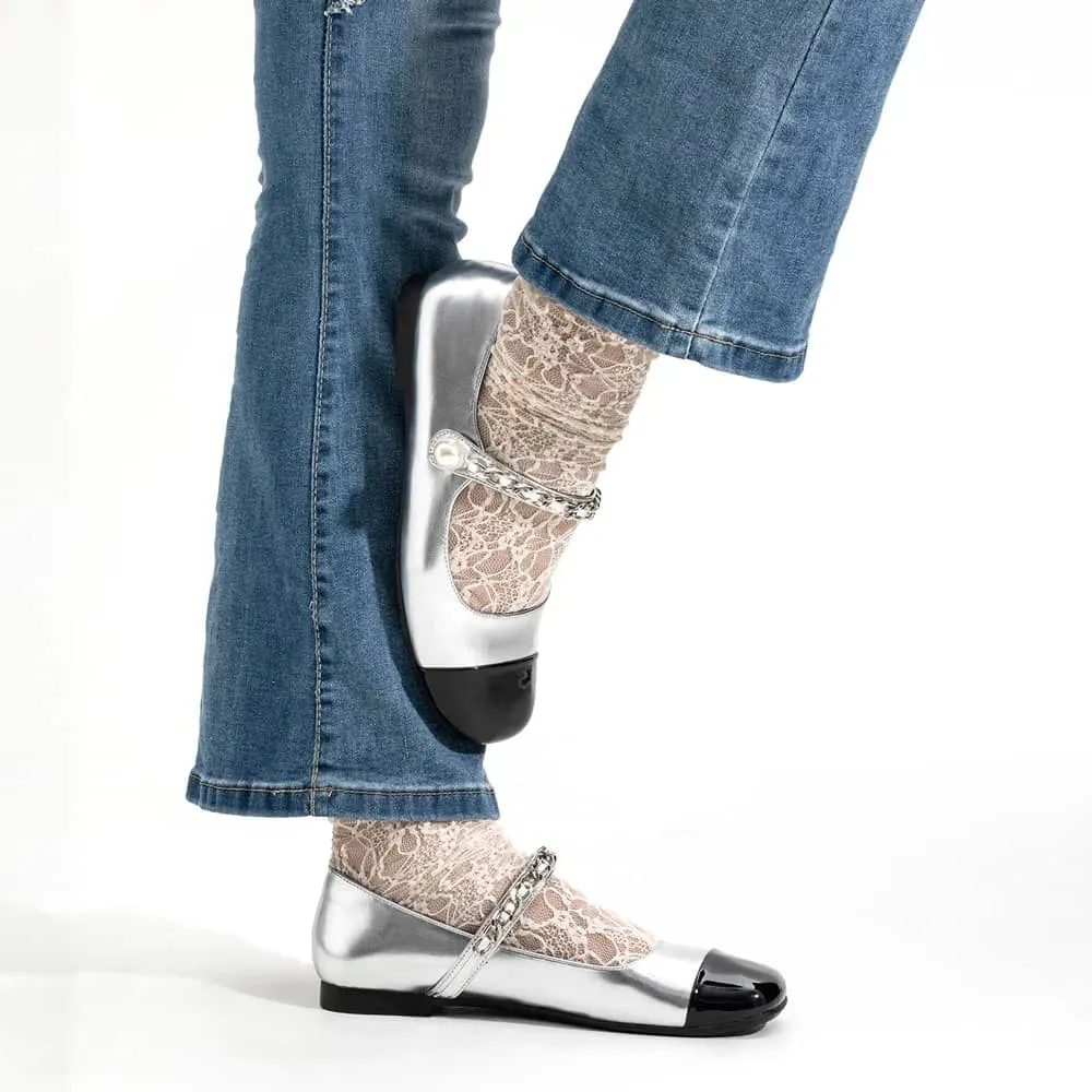 ZAPATOS MARY JANE MUJER PLATEADO WEIDE YL68