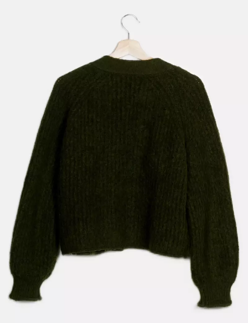 Zara Chaqueta de punto de punto