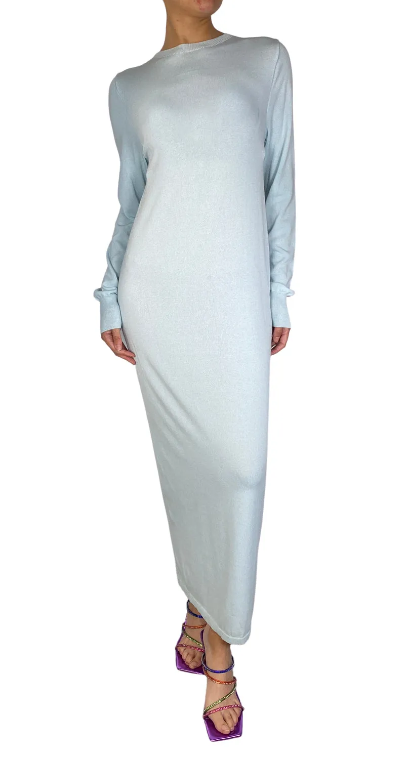 ZARA Vestido Celesta Espalda Descubierta