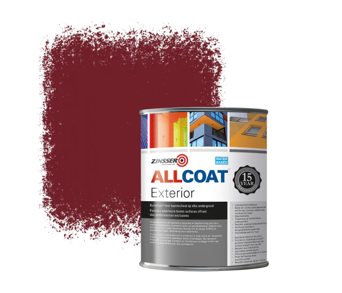 ZINSSER ALLCOAT PINTURA EXTERIOR PARA PAREDES RAL 3004 ROJO PúRPURA  1 LITRO